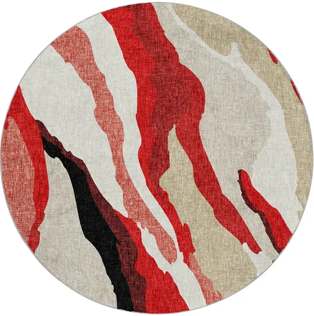 Lorenzo LN4 Red 8' Round Rug