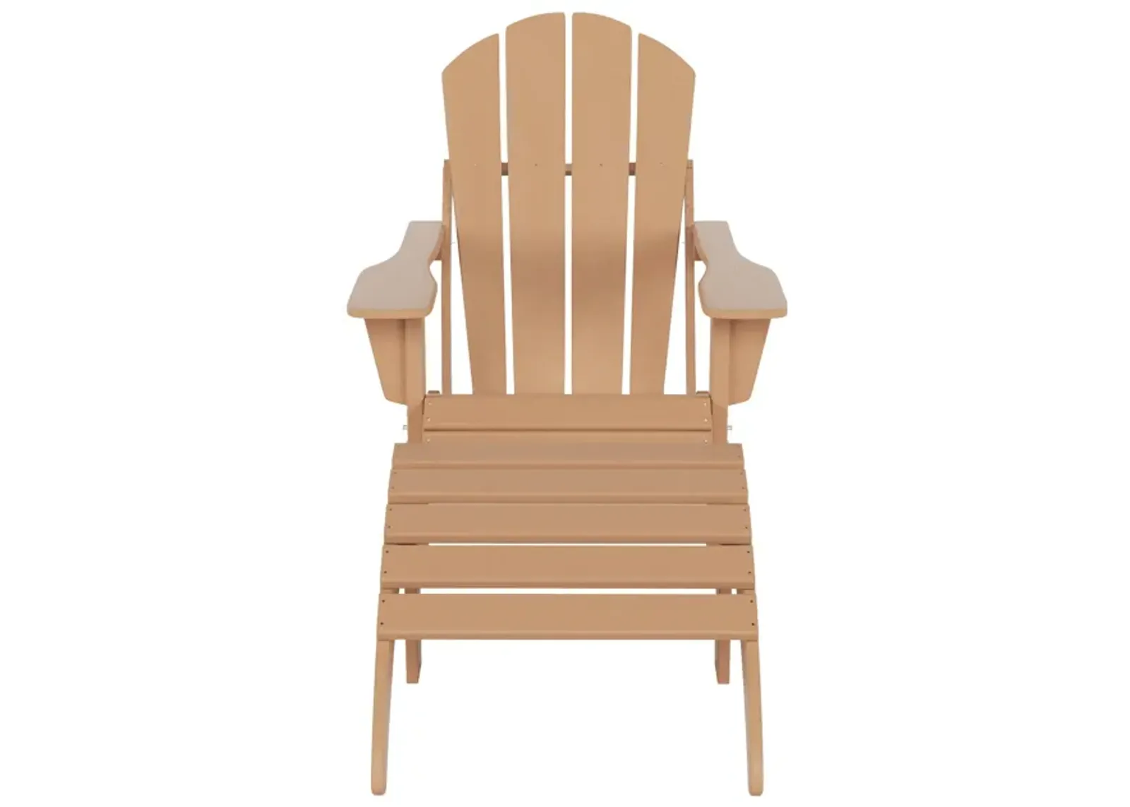 WestinTrends Folding Adirondack Chair With Footrest Ottoman Set