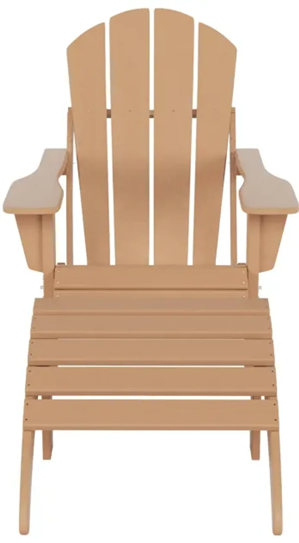 WestinTrends Folding Adirondack Chair With Footrest Ottoman Set