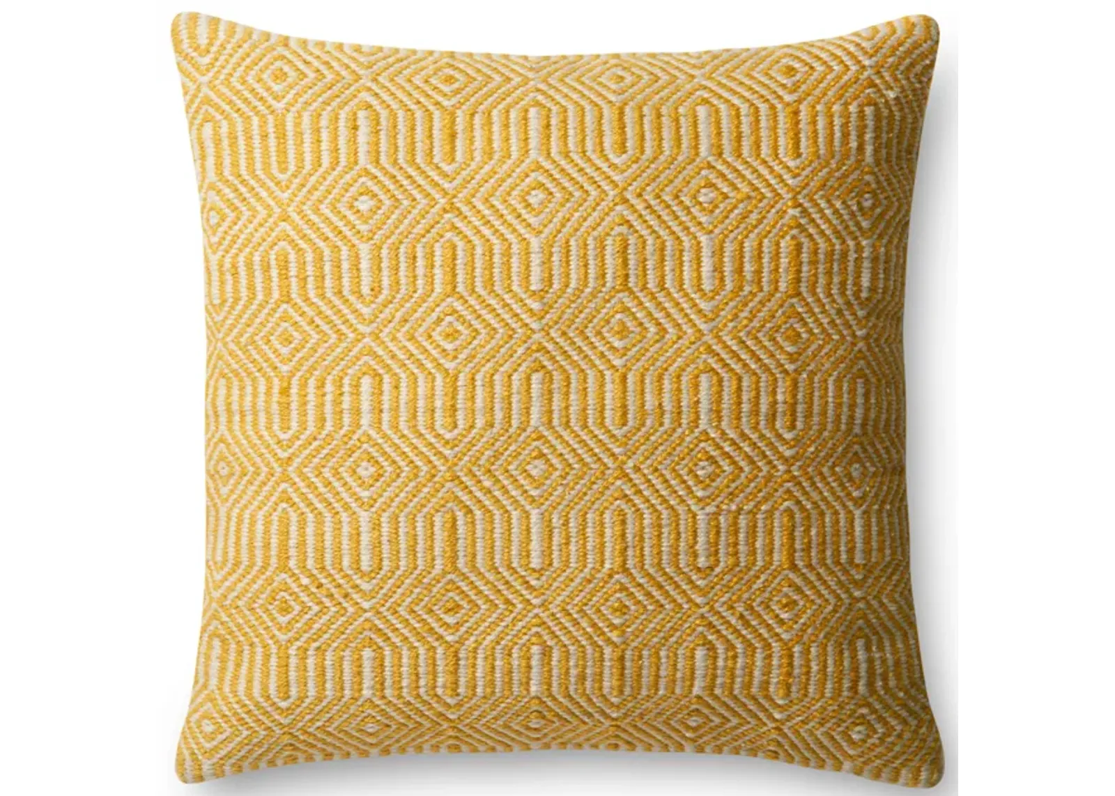 P0339 Yellow/Ivory 22"x22" Poly Pillow