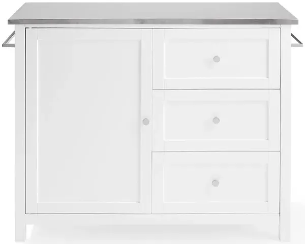 Soren Stainless Steel Top Kitchen Island/Cart