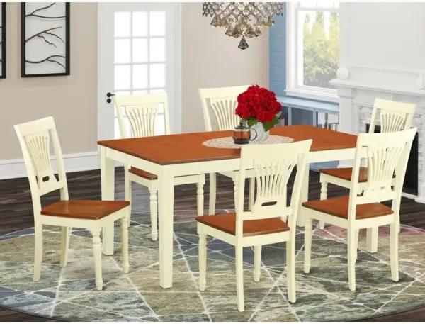 7 Pc Kitchen dinette set -Table and 6 Dining Chairs
