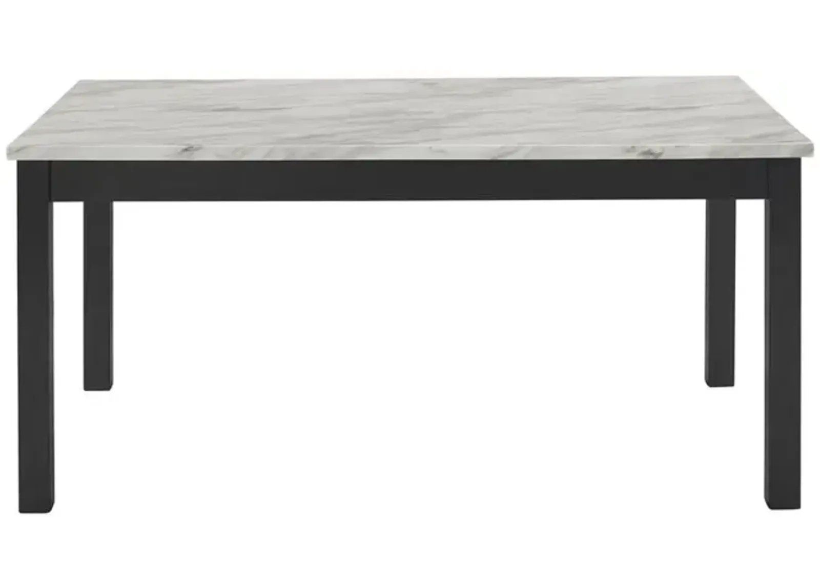 New Classic Furniture Furniture Celeste Wood Dining Table with Faux Marble Top in Espresso