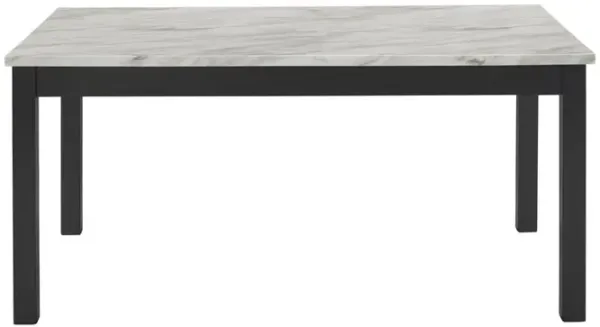 New Classic Furniture Furniture Celeste Wood Dining Table with Faux Marble Top in Espresso