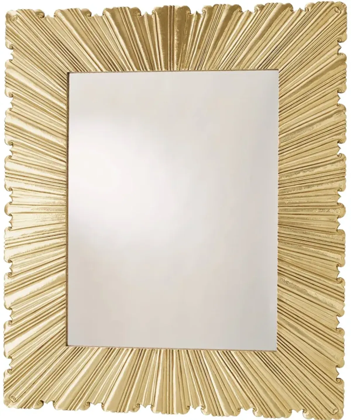Linenfold Large Brass Mirror