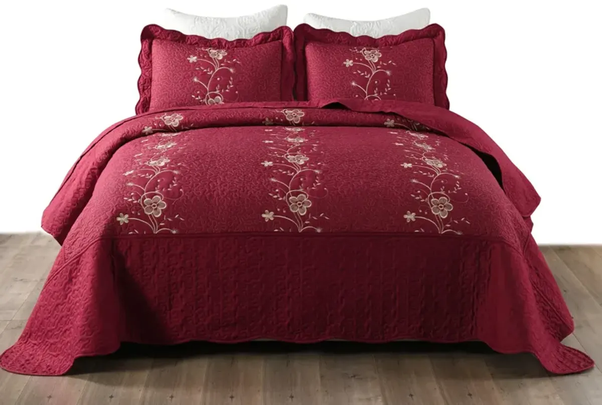 MarCielo 3 Piece Lightweight Bedspread Quilt Set Lapaz