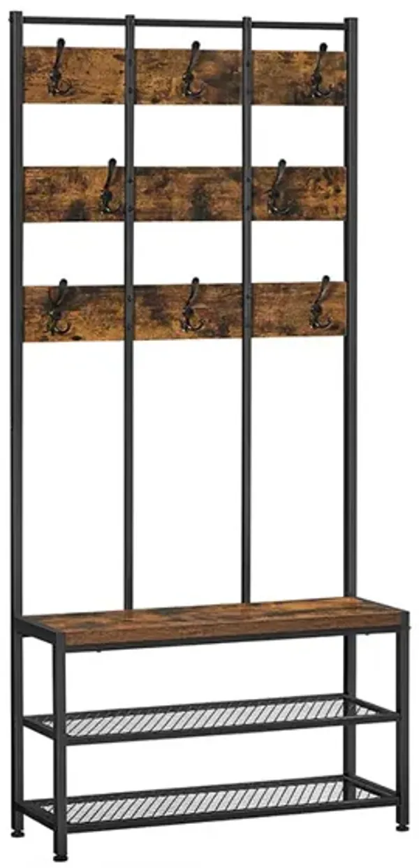 Hivvago Coat Rack Entryway Organizer