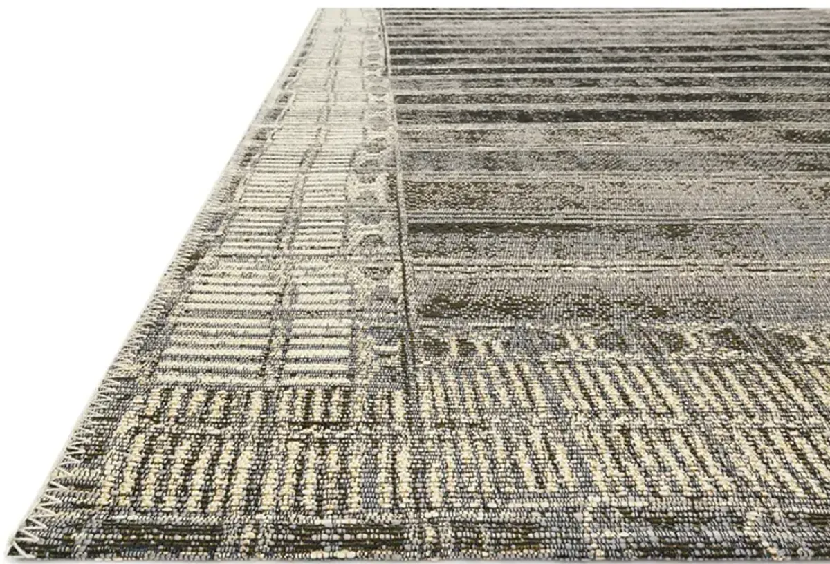 Mika MIK07 Charcoal/Ivory 6'7" x 9'4" Rug