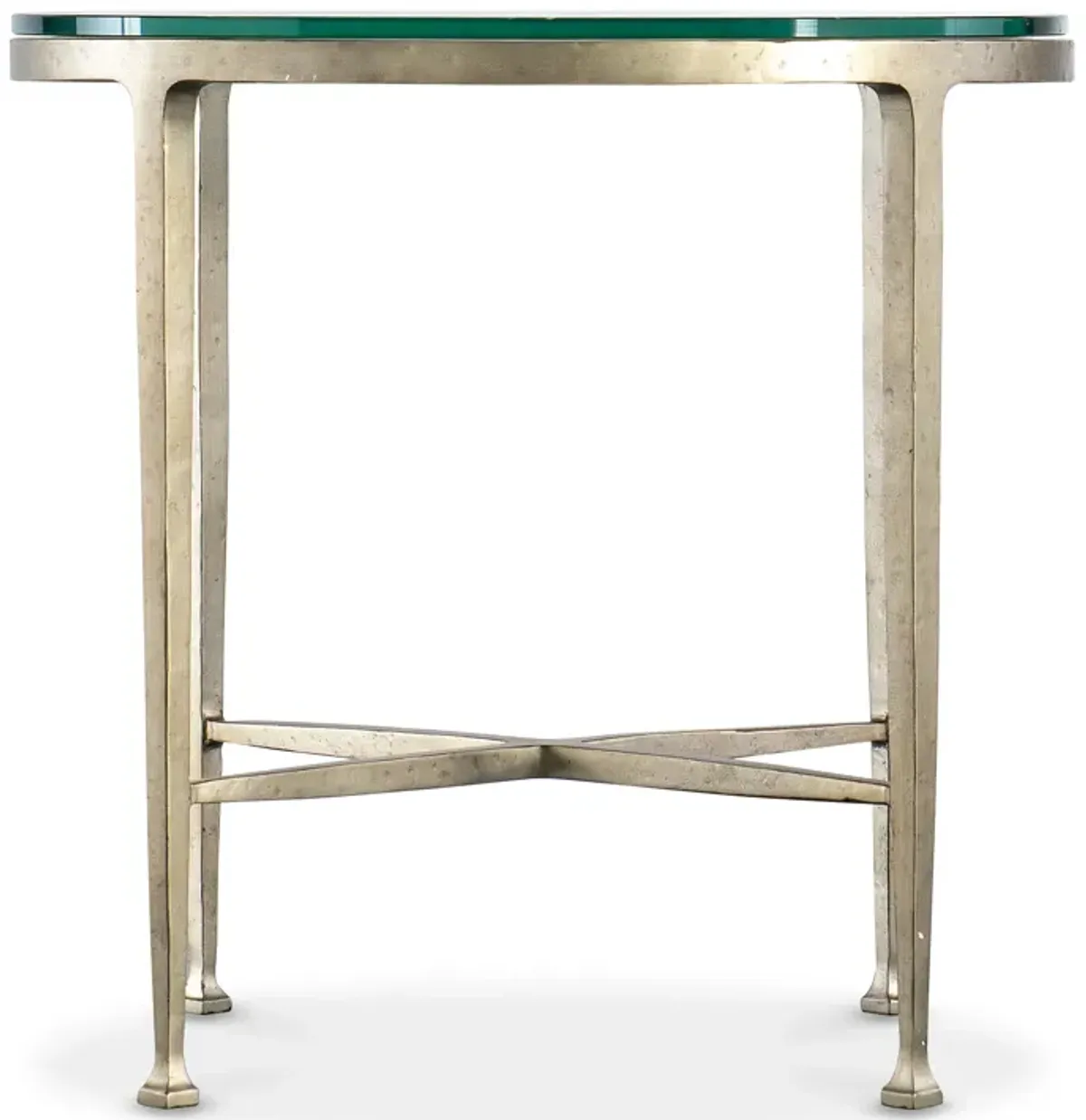 Cora Glass Top Round Side Table