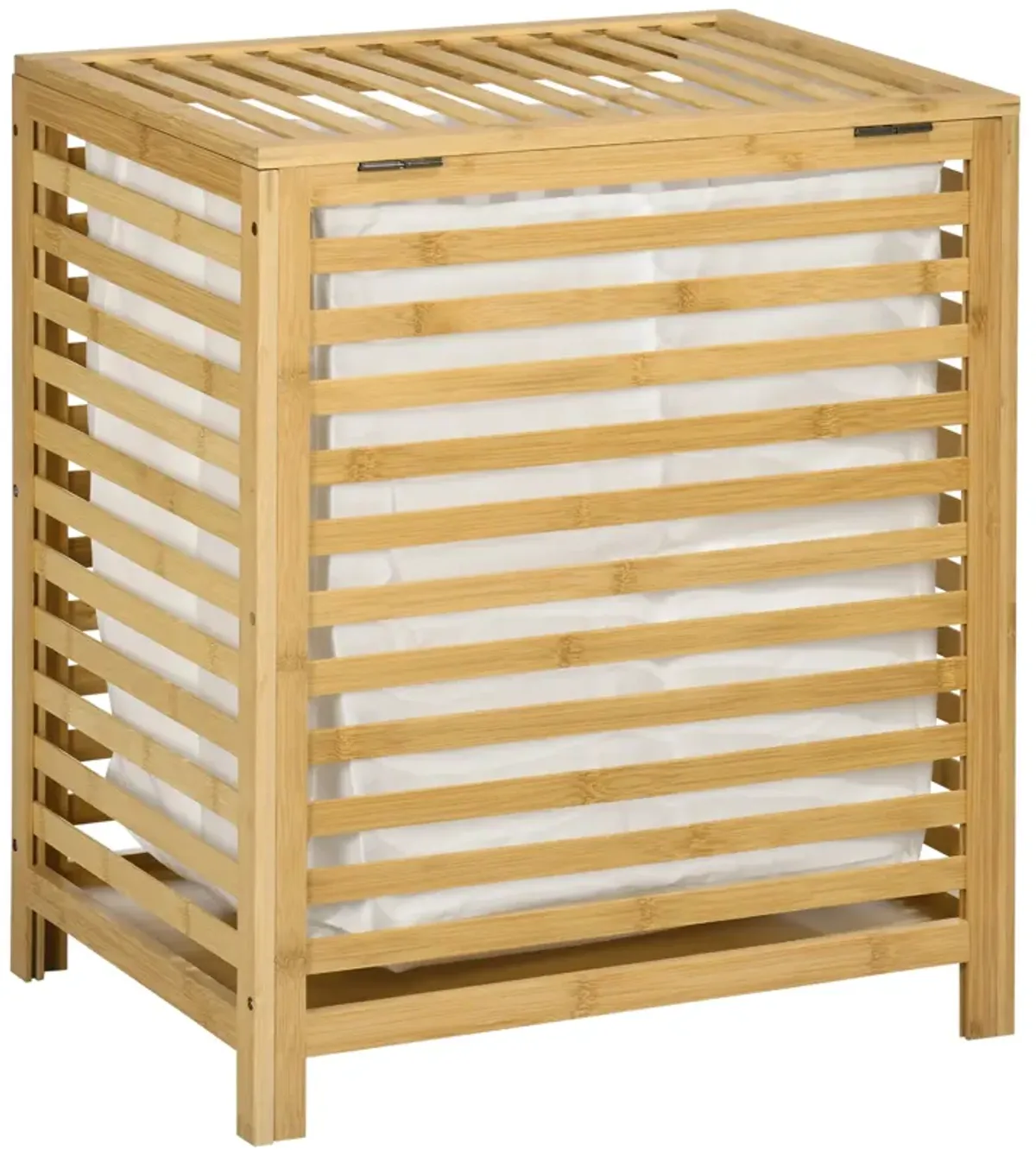 Bamboo Laundry Storage: Hamper with Lid for Bathroom/Bedroom