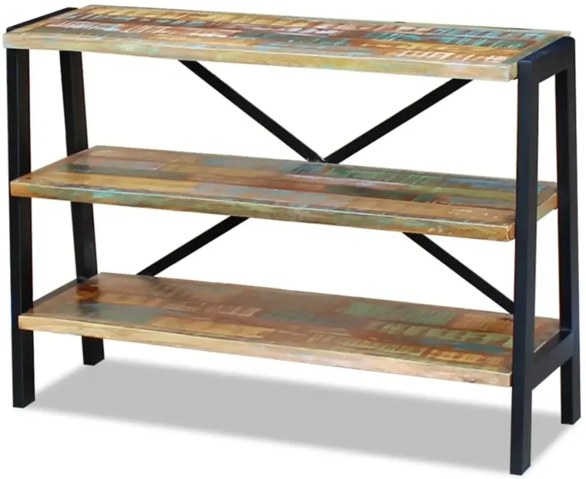 vidaXL Console 3 Shelves Solid Reclaimed Wood