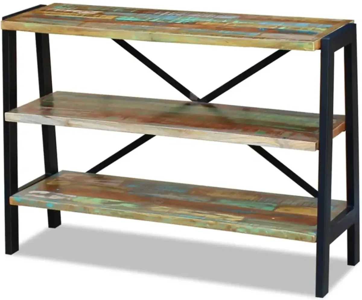 vidaXL Console 3 Shelves Solid Reclaimed Wood