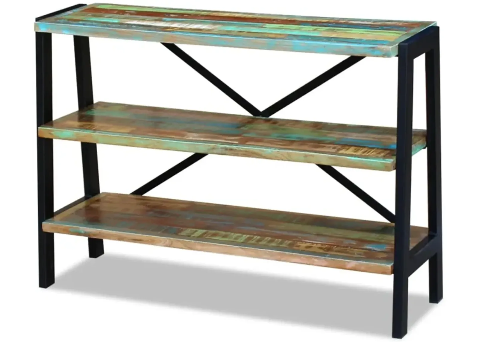 vidaXL Console 3 Shelves Solid Reclaimed Wood