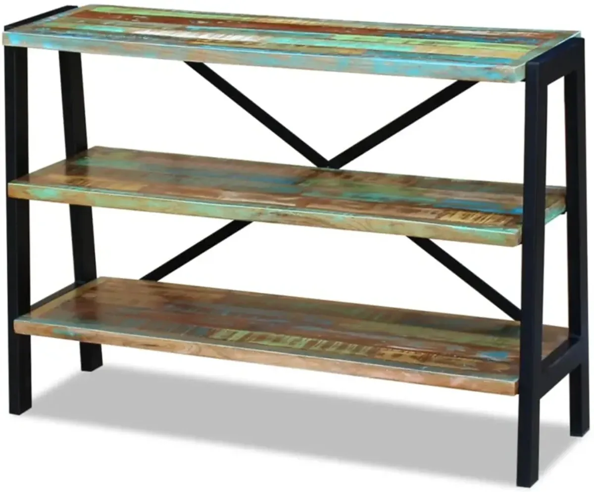 vidaXL Console 3 Shelves Solid Reclaimed Wood