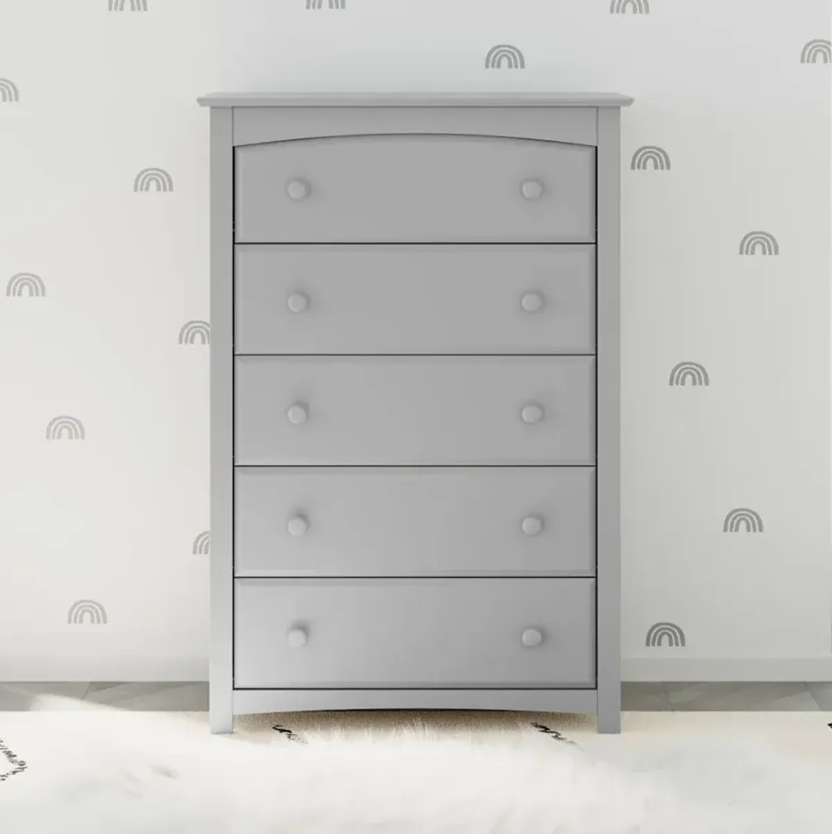 Storkcraft Kenton 5 Drawer Universal Dresser - Pebble Gray