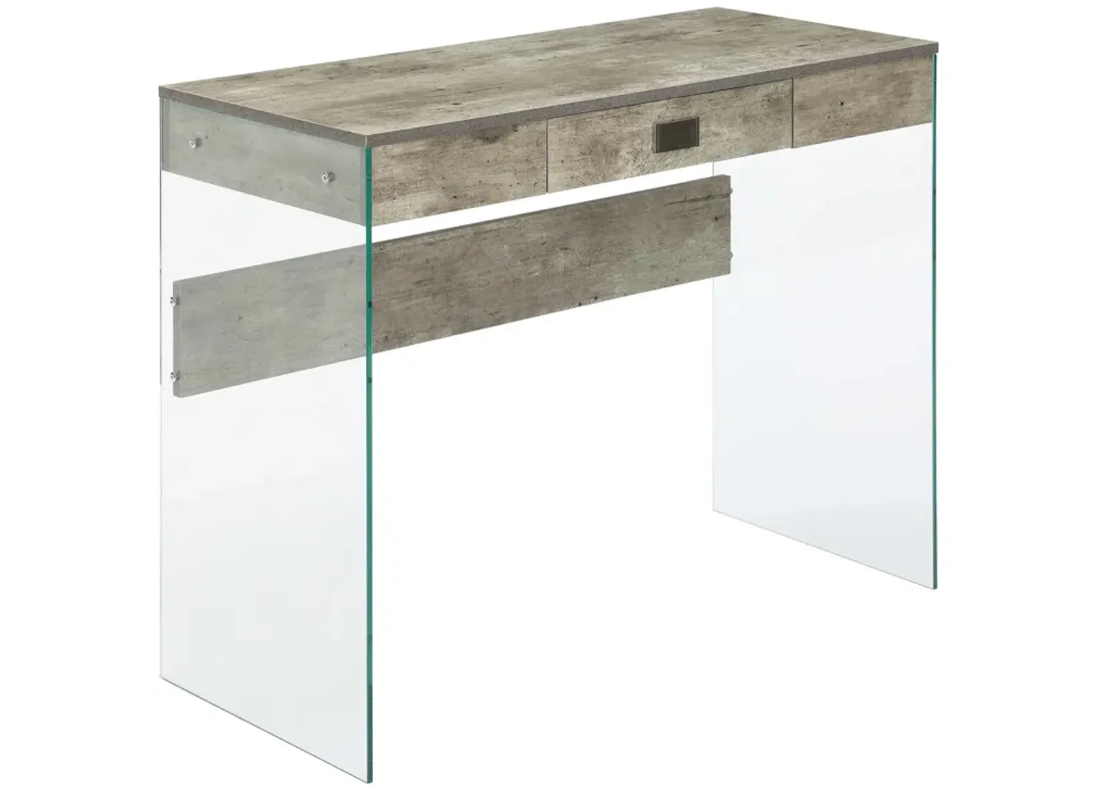 Convenience Concepts SoHo 1 Drawer Glass 36 inch Desk