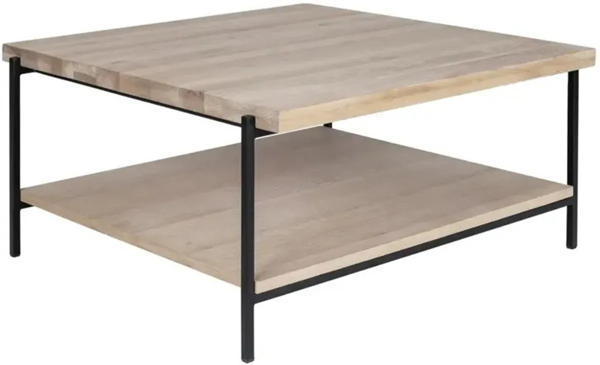 Rugged Oak Two-Tiered Coffee Table, Belen Kox