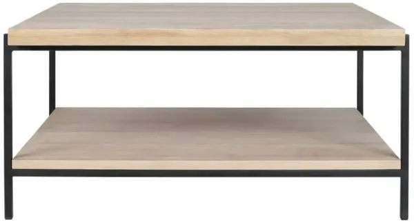 Rugged Oak Two-Tiered Coffee Table, Belen Kox