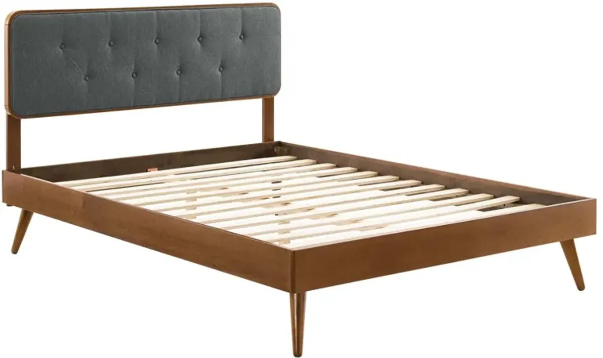 Modway - Bridgette Queen Wood Platform Bed with Splayed Legs