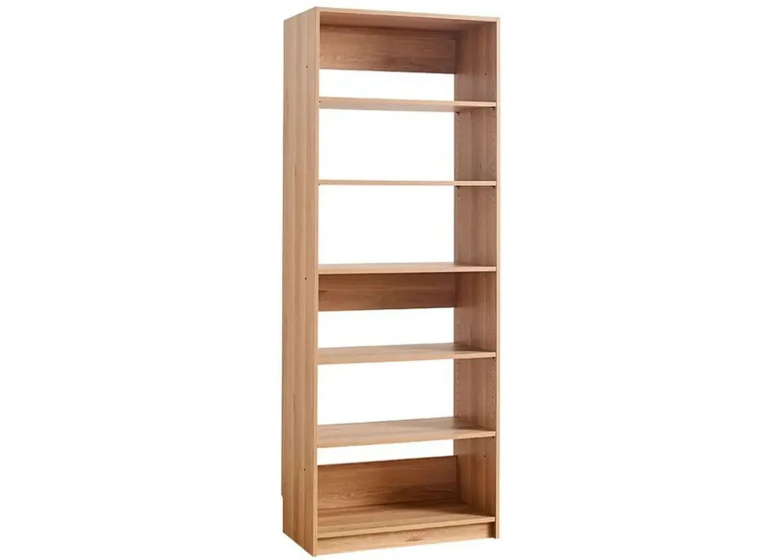 Dee Modular Closet System, 5 Tier Storage Shelves, Oak Brown Wood