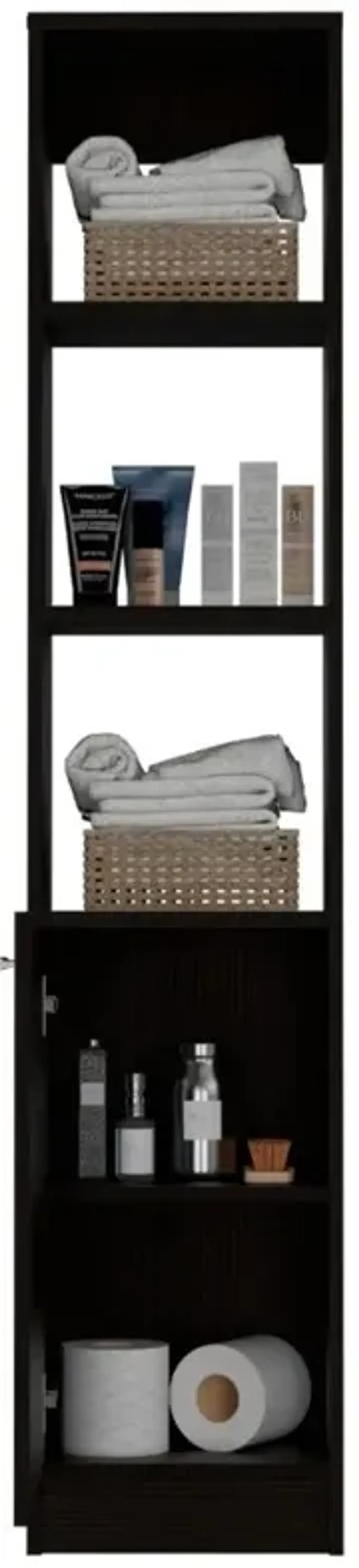 Linen Cabinet Emmett, Bathroom, Black