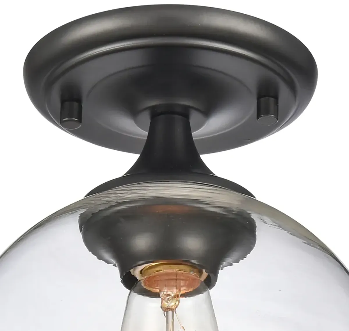 Angie Black Semi Flush Mount