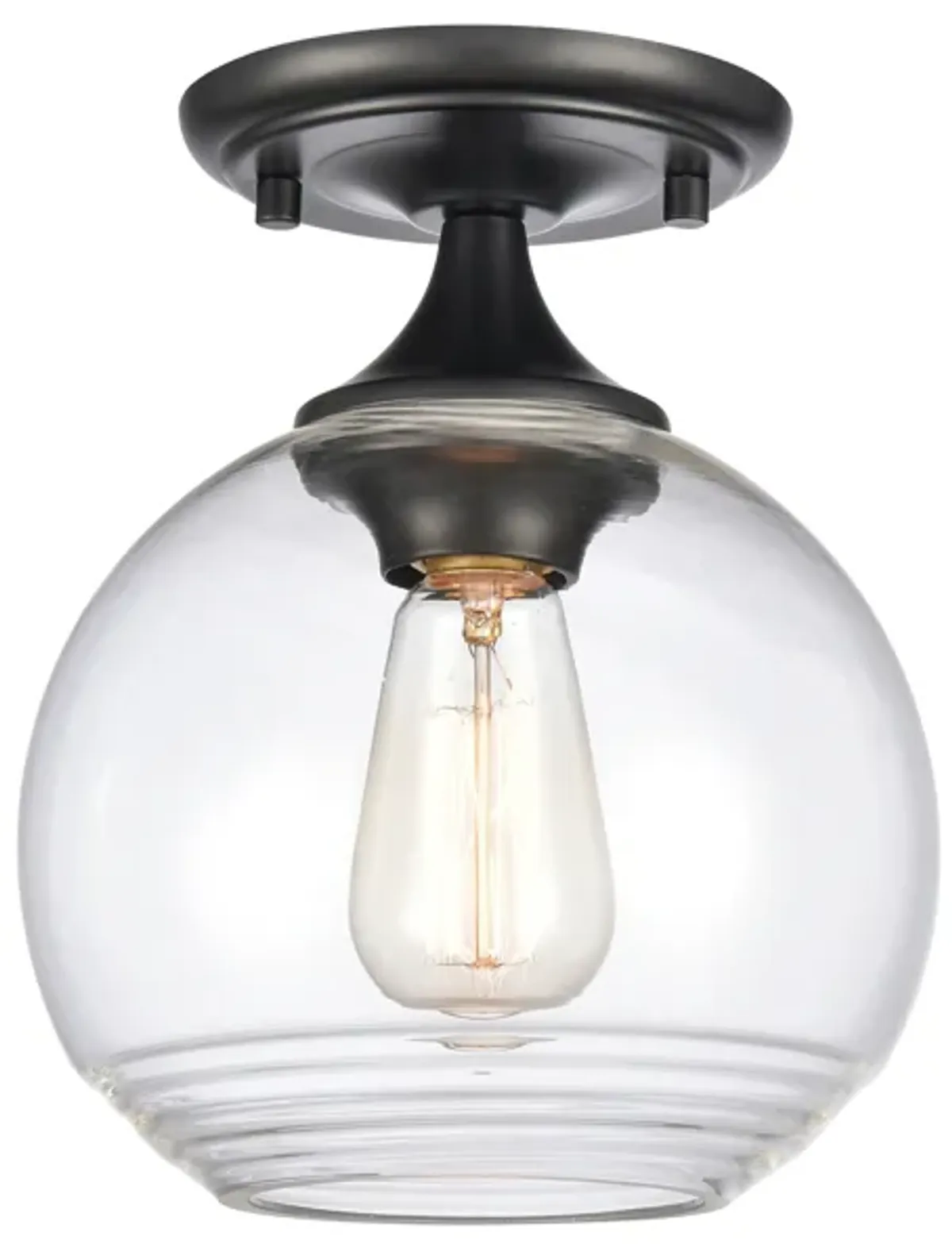 Angie Black Semi Flush Mount