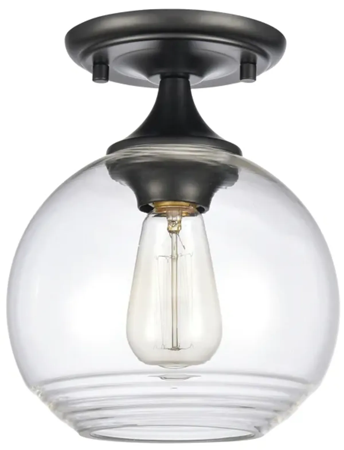 Angie Black Semi Flush Mount