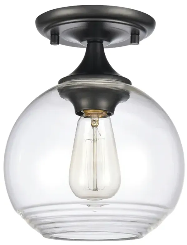 Angie Black Semi Flush Mount