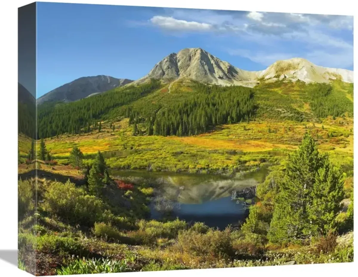 Pond and Green Mountain, Green Mountain National Forest, Colorado-Canvas Art-16x13.28