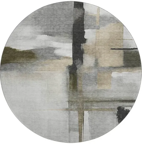 Ravenna RN9 Grey 8' Round Rug