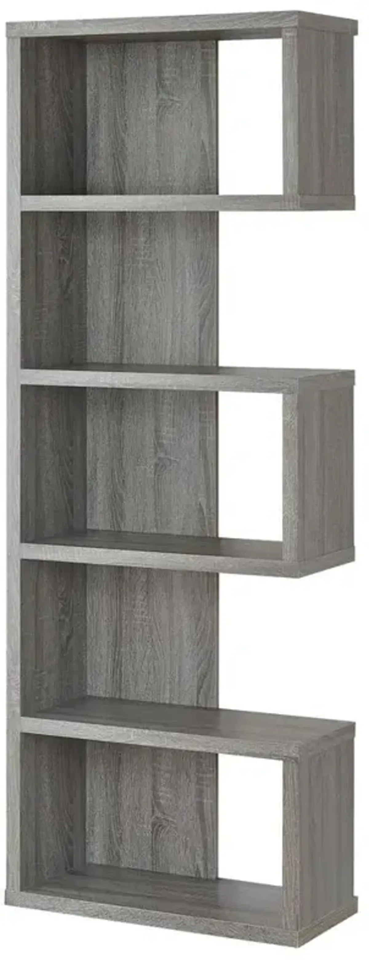 Joey 5-tier Bookcase Weathered Grey