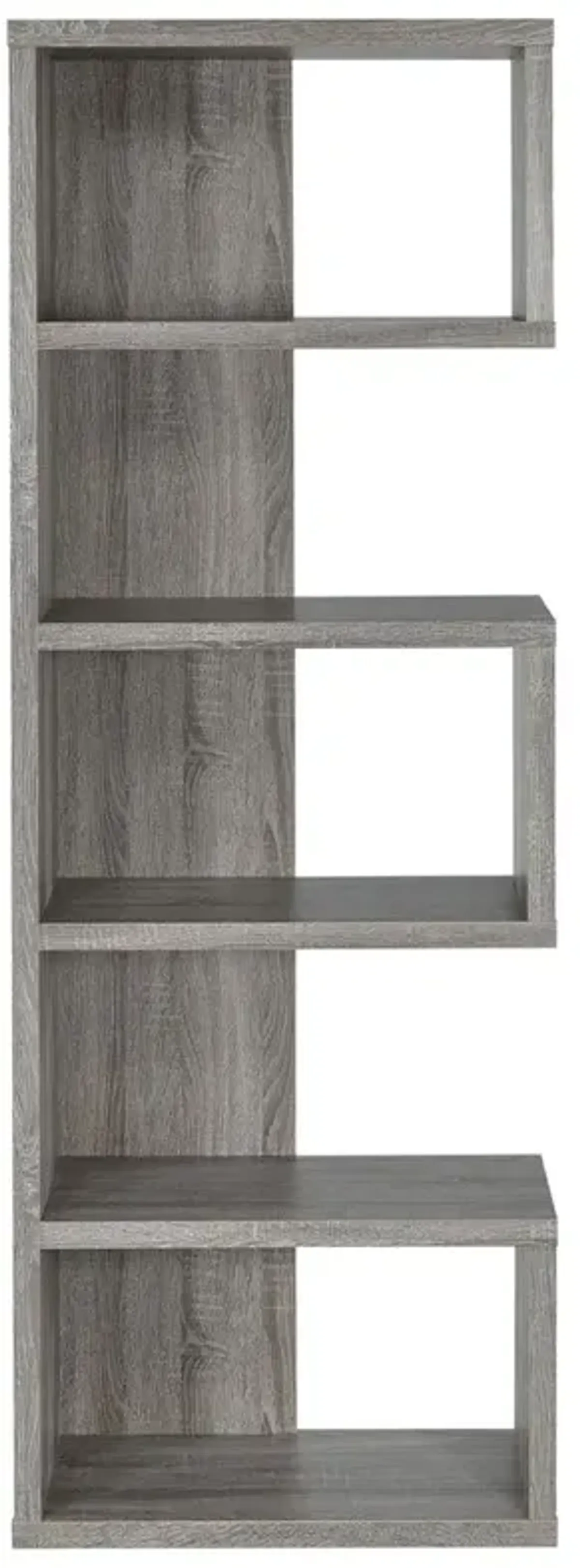 Joey 5-tier Bookcase Weathered Grey