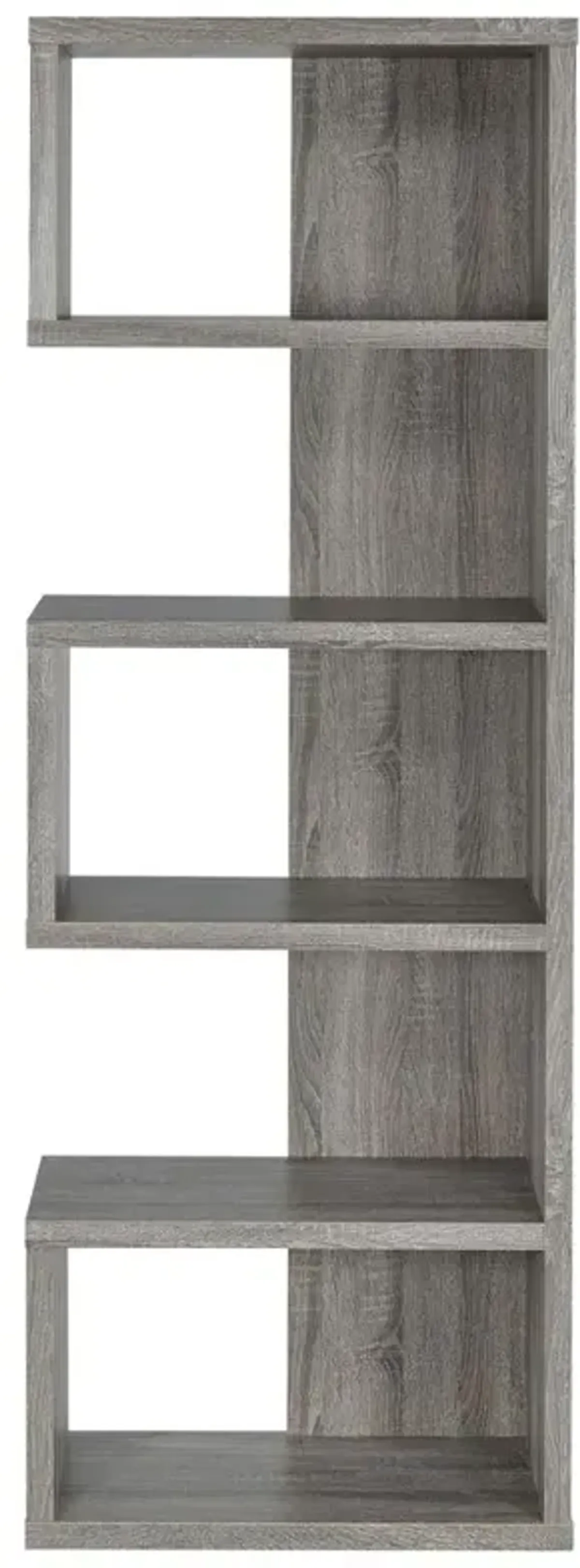 Joey 5-tier Bookcase Weathered Grey