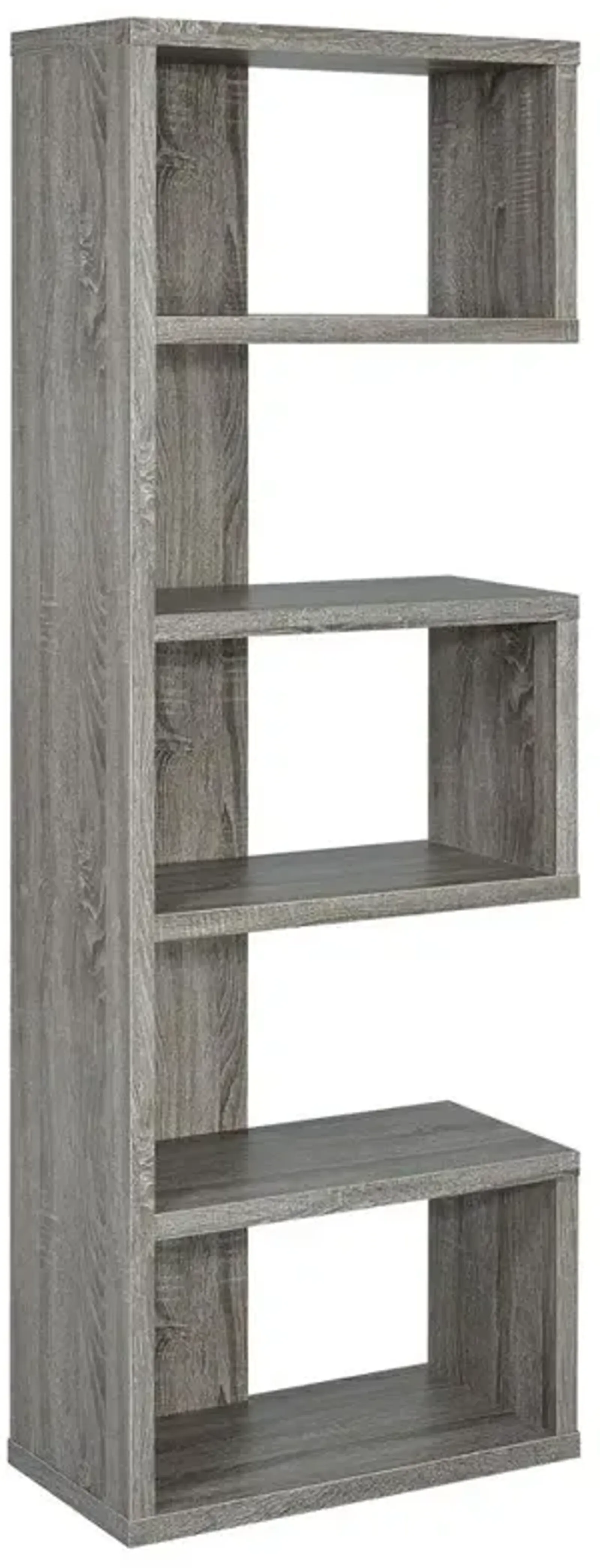 Joey 5-tier Bookcase Weathered Grey