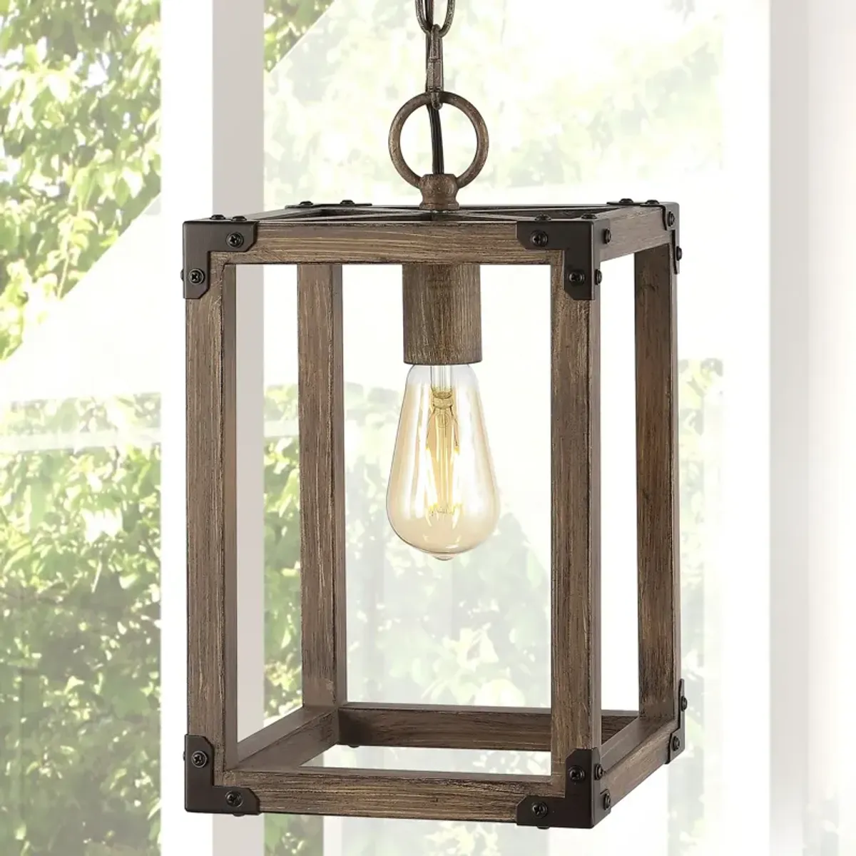 Magnolia Adjustable Iron Rustic Farmhouse LED Pendant