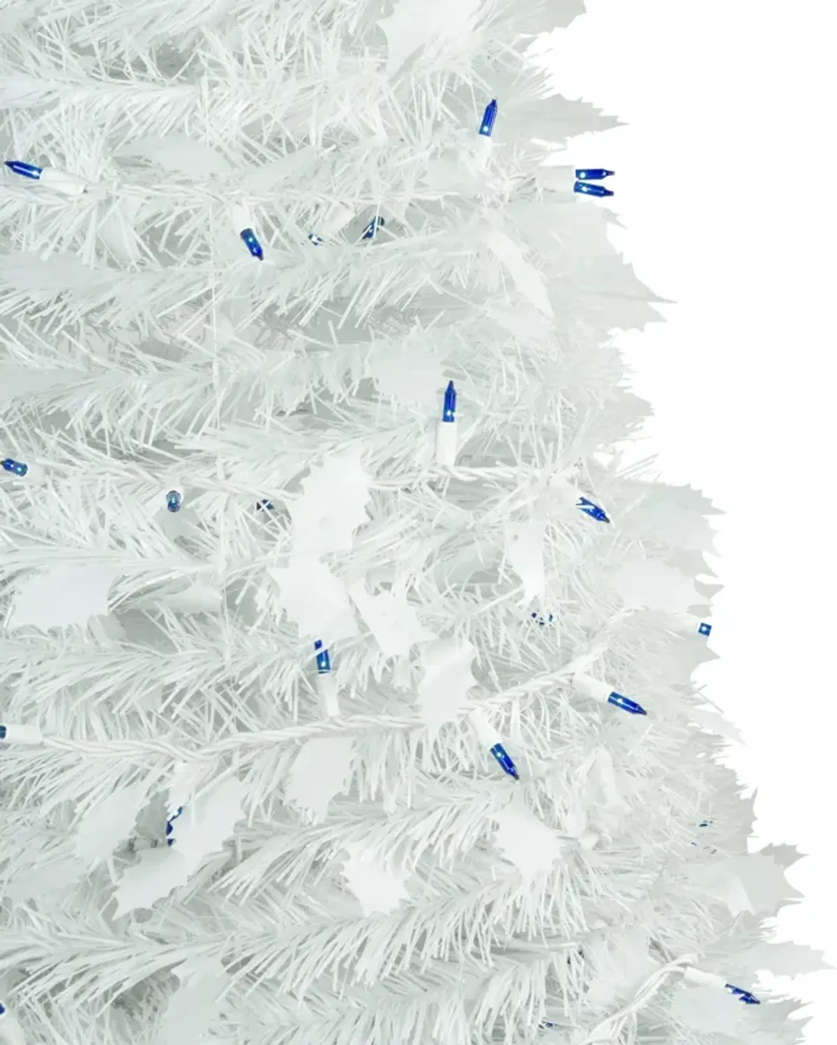 6ft Lighted White Tinsel Pop-Up Artificial Christmas Tree  Blue Lights