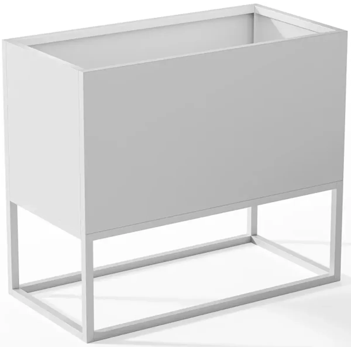 Metal Rectangular Planter with Shelves and Drainage Holes