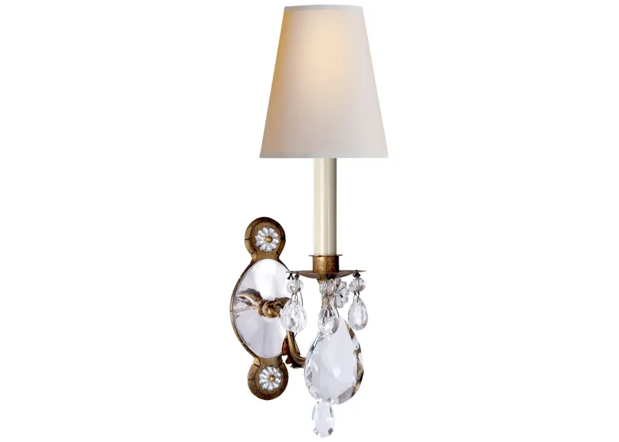 Yves Crystal Single Arm Sconce