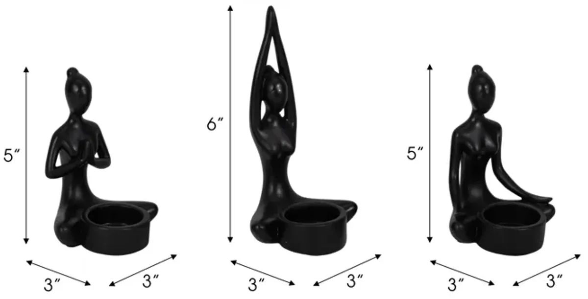 Yoga Women Tealight Holders