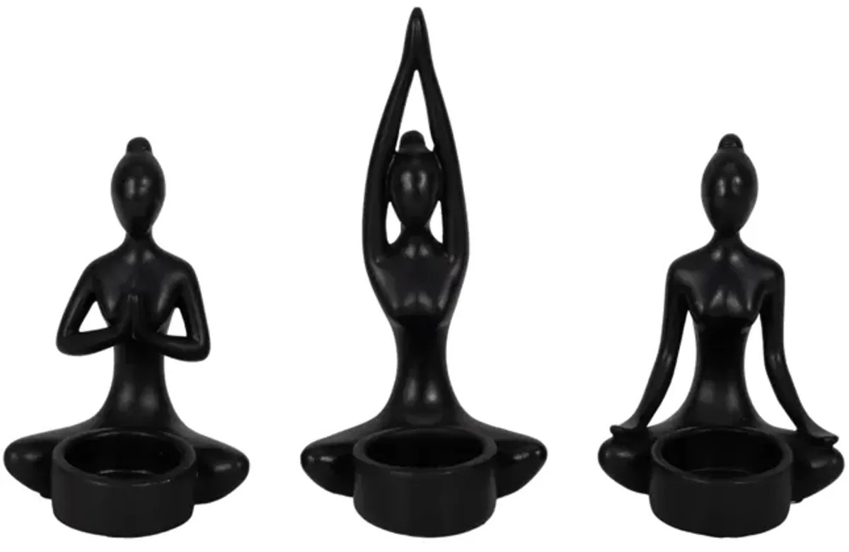 Yoga Women Tealight Holders
