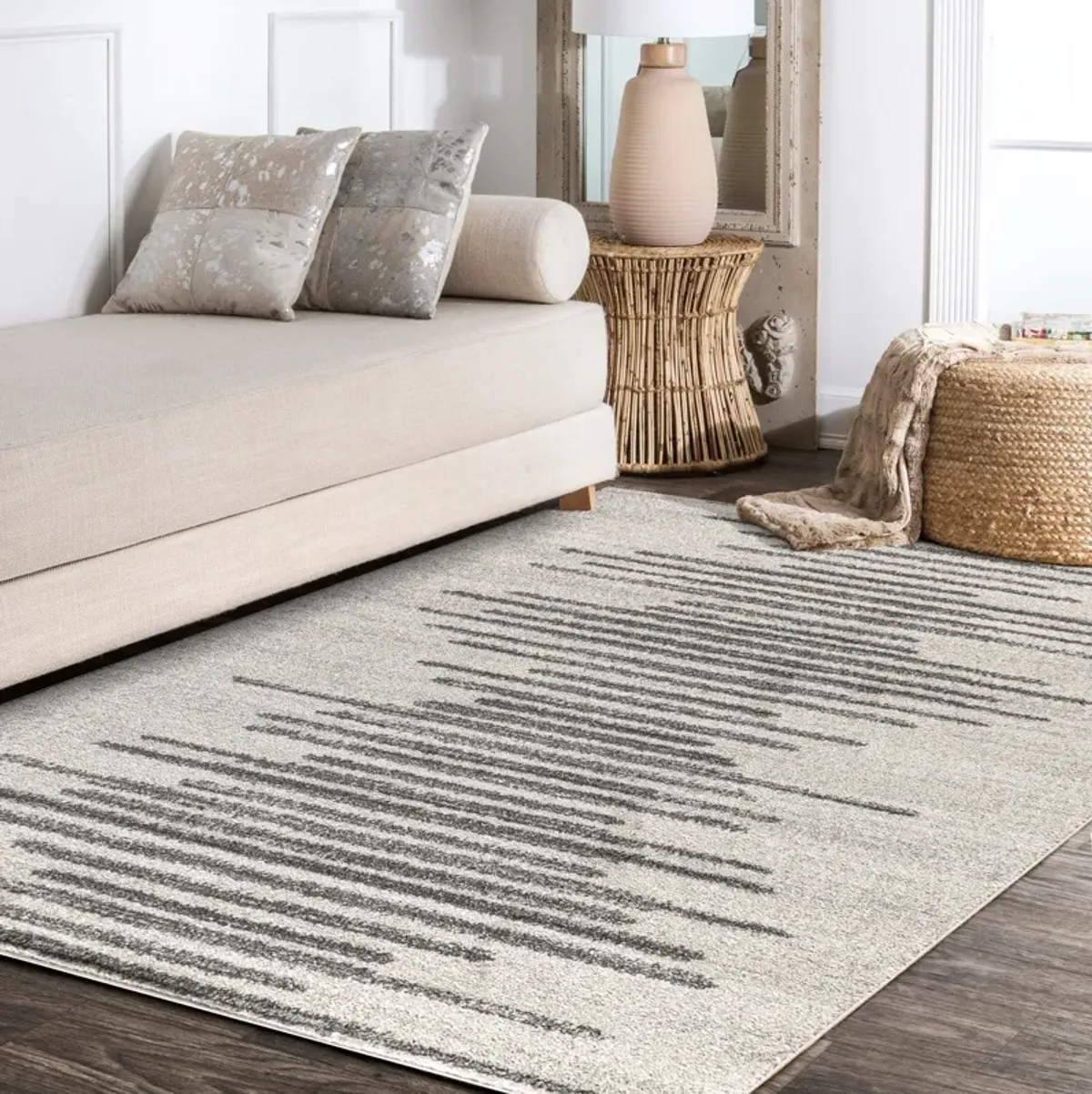 Aya Berber Stripe Geometric Area Rug