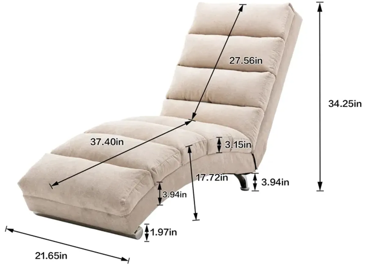 Merax  Linen Massage Chaise Lounge