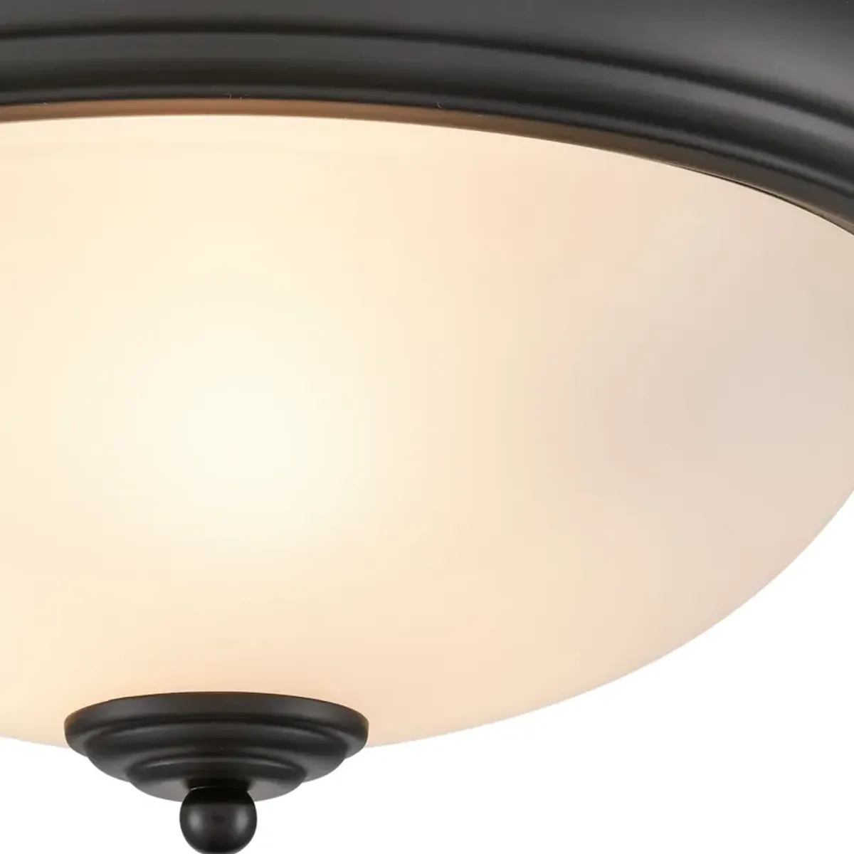 Basics 15'' Wide 3-Light Black Flush Mount