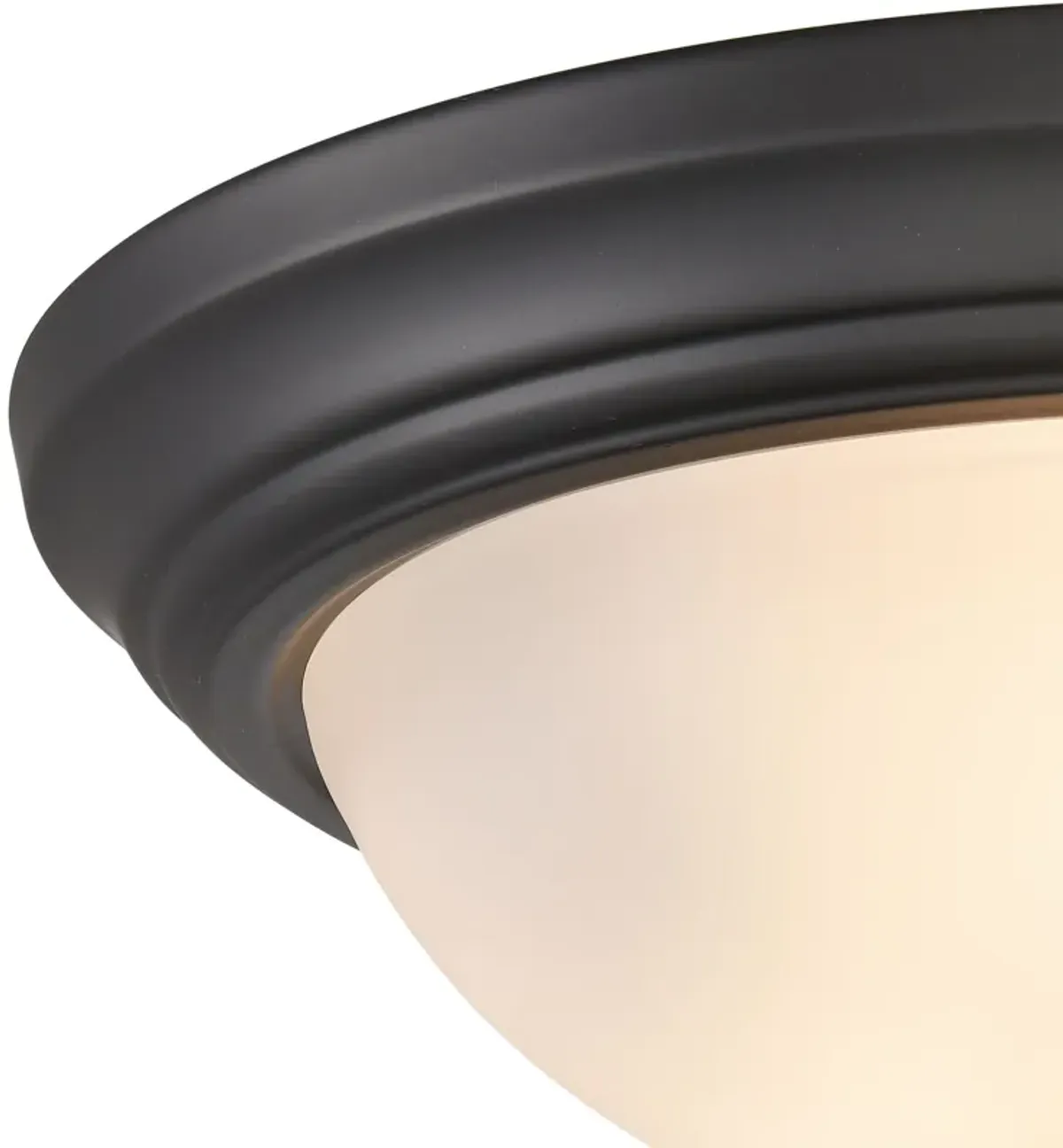 Basics 15'' Wide 3-Light Black Flush Mount