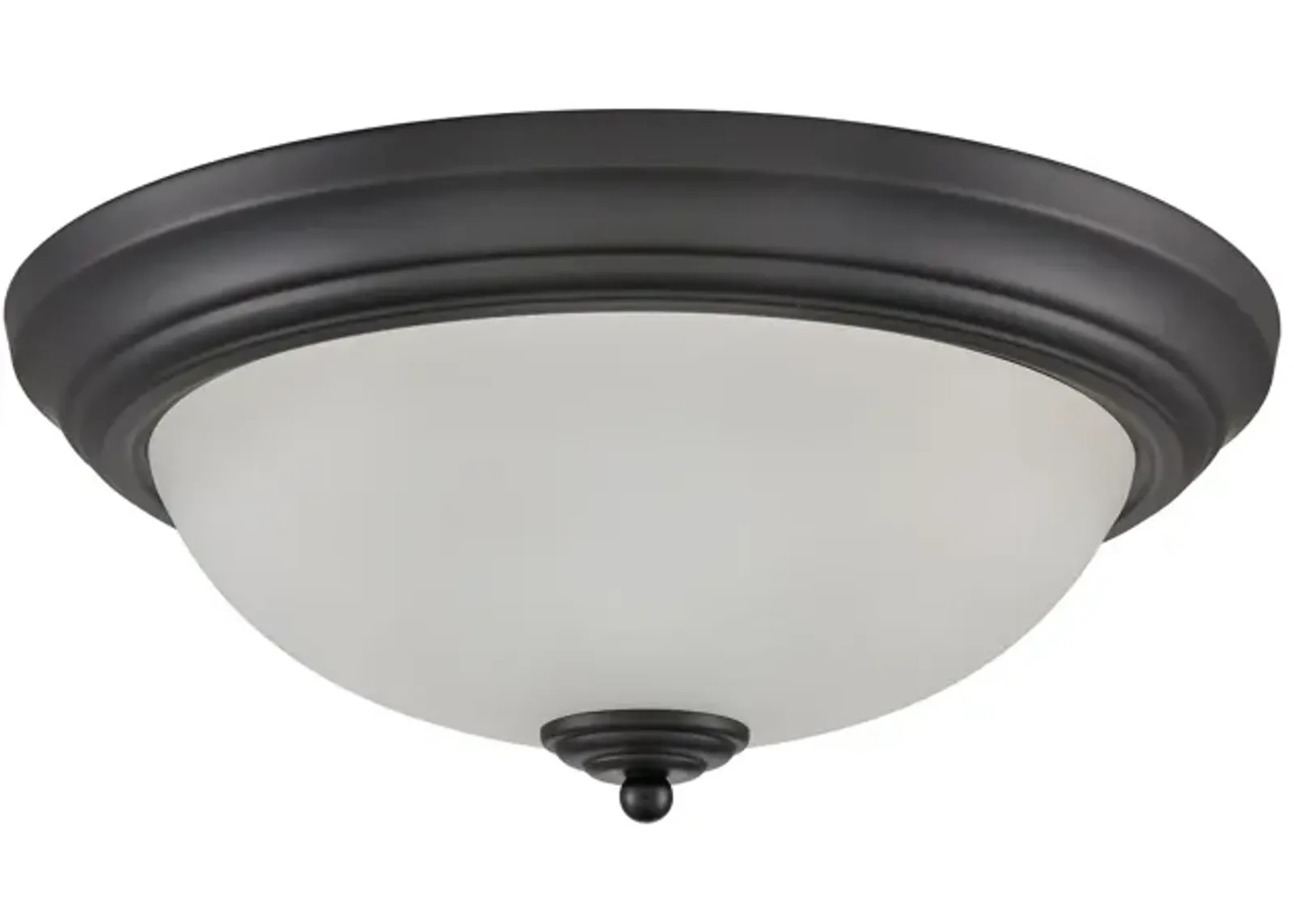 Basics 15'' Wide 3-Light Black Flush Mount