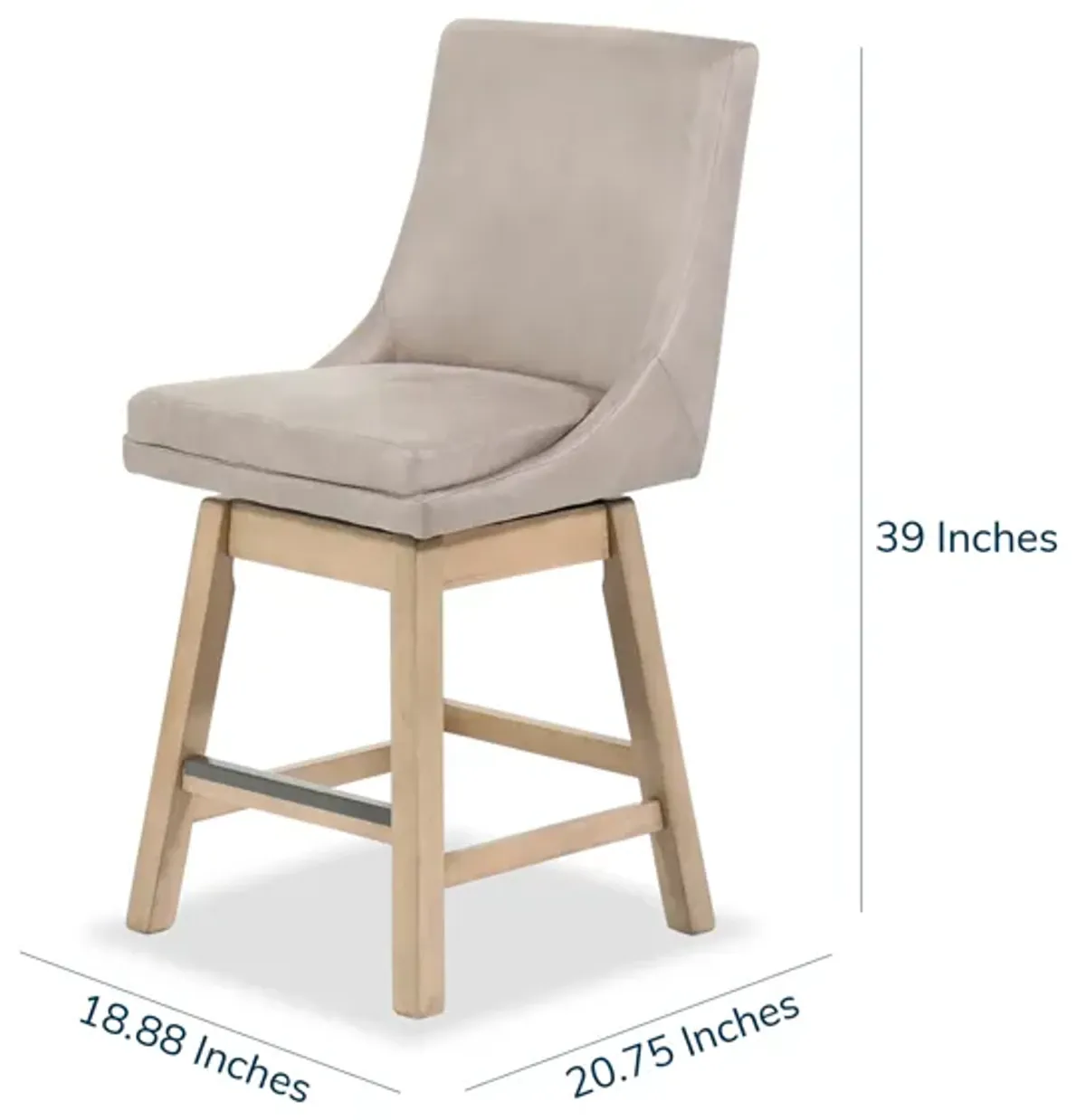 Tallenger Upholstered Swivel Barstool