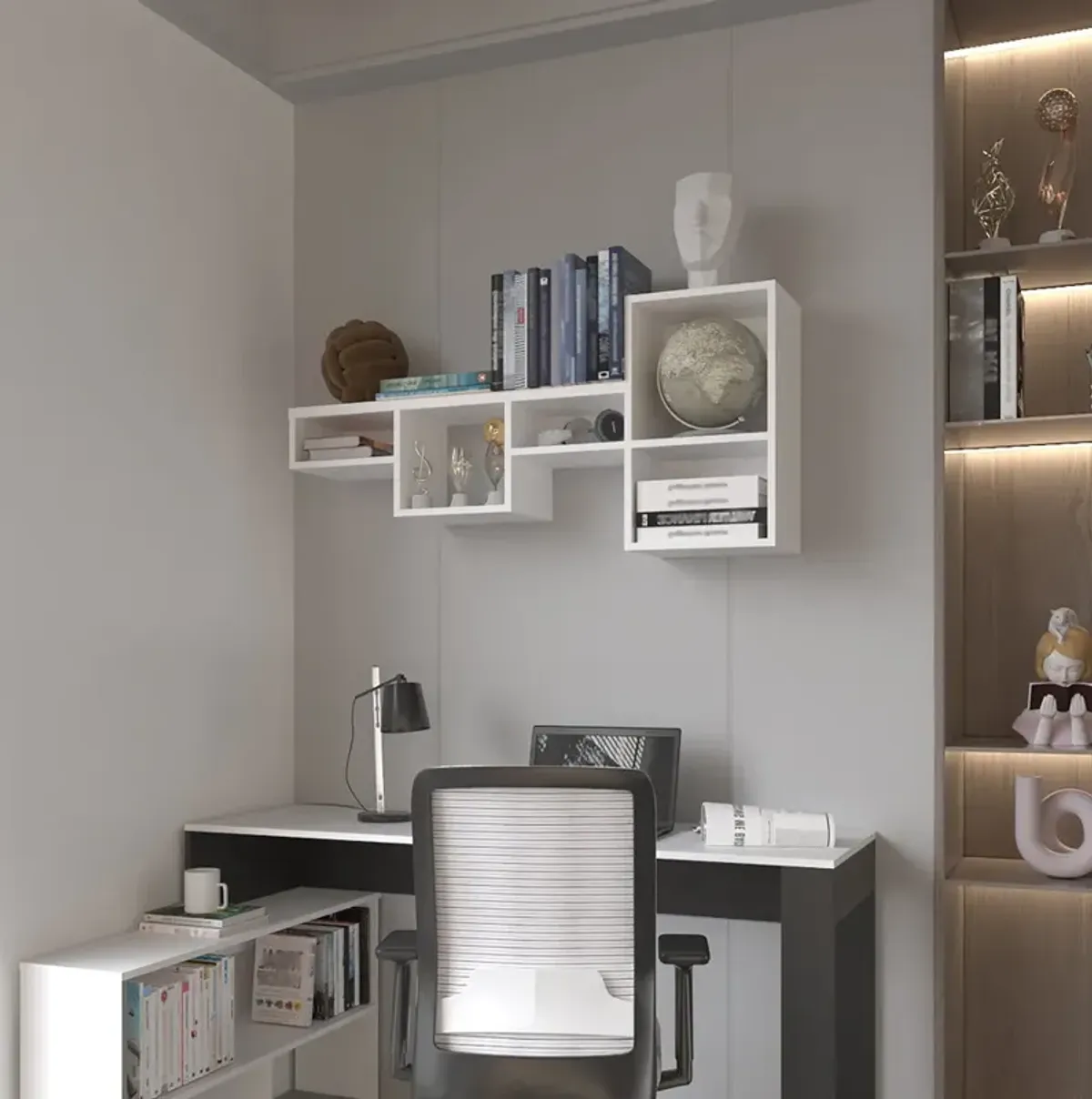 Wall Shelf Kiowa, Office, White