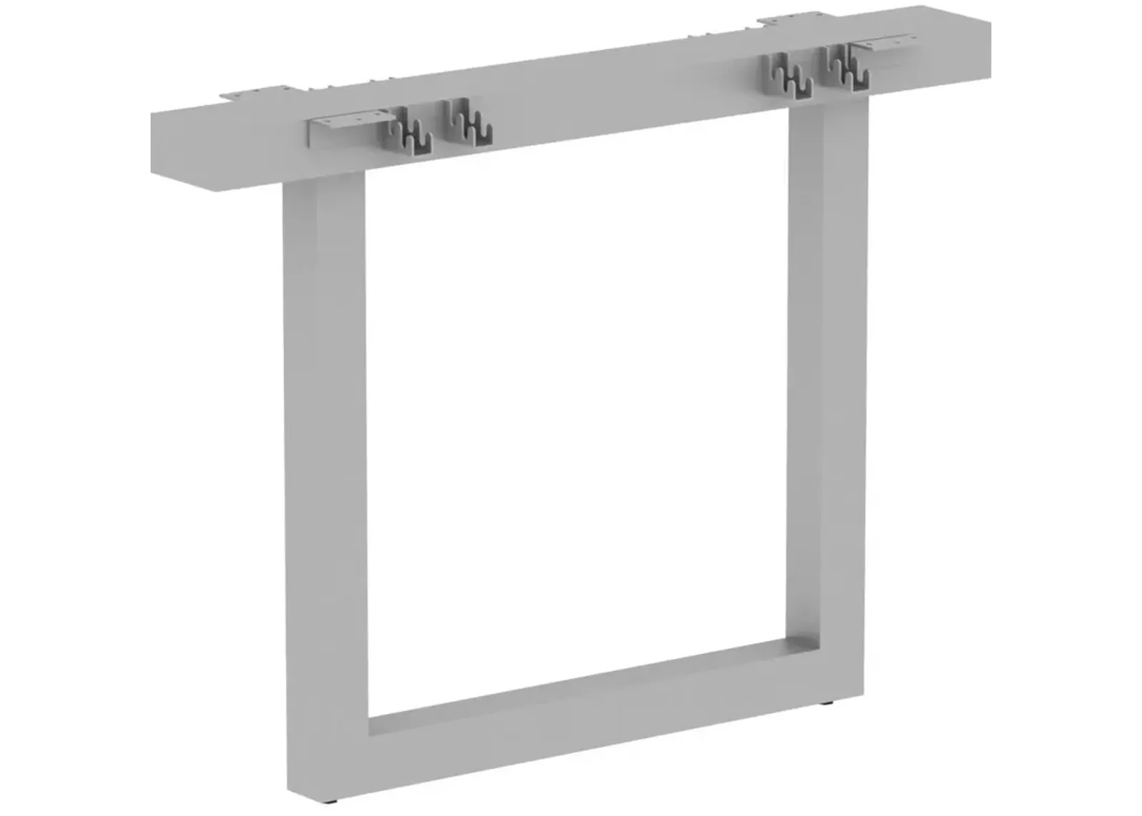 Lorell Relevance Series Middle Unite Leg - 38.6" x 6.3"28.5" - Finish: Silver, Powder Coated