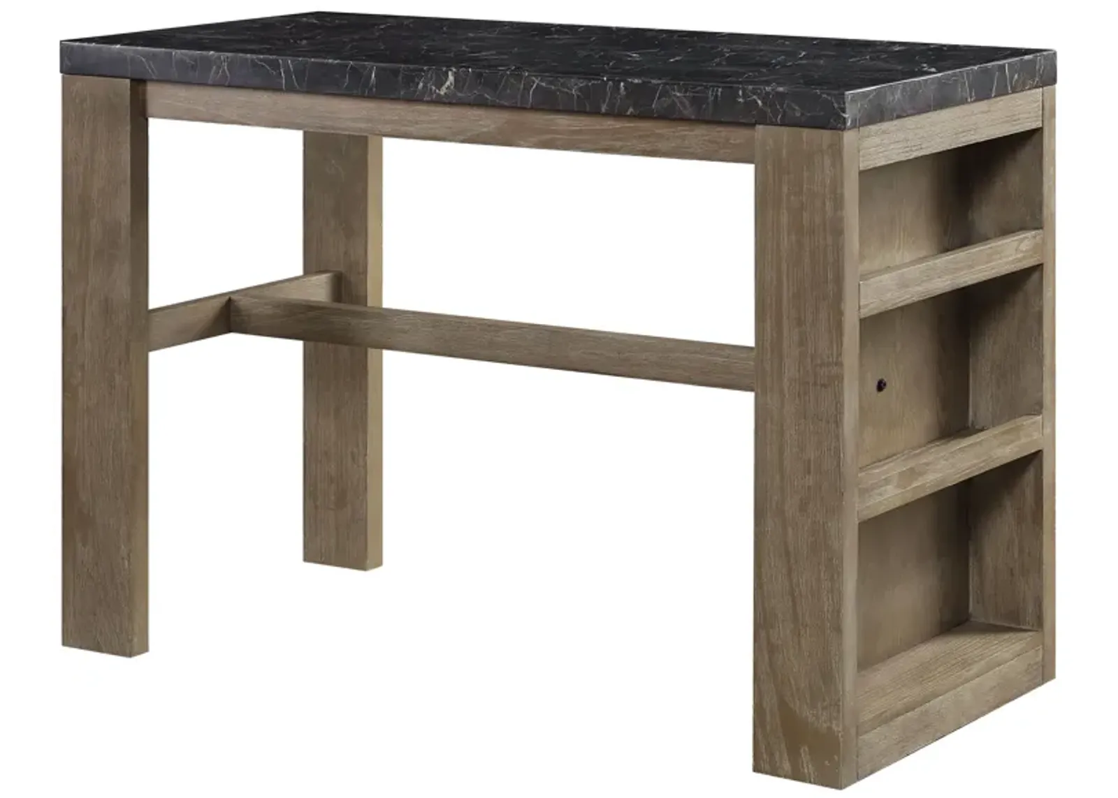 Charnell Counter Height Table  in Marble & Oak Finish DN00551